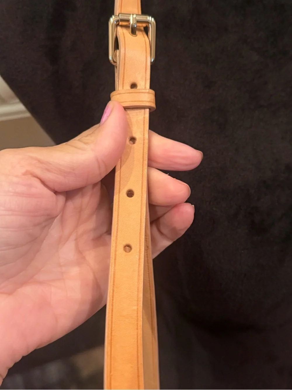Dooney & Bourke Red Logo Crossbody with Tan Strap
